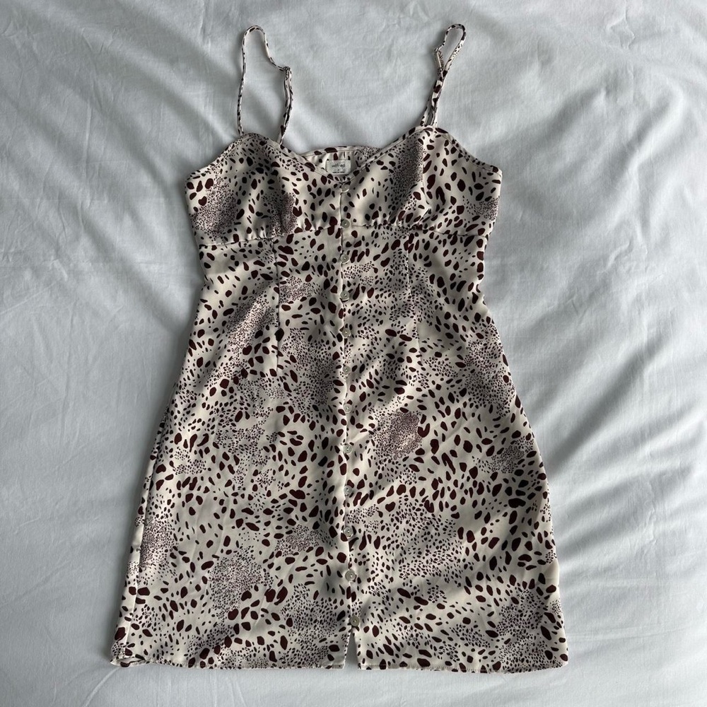 Wilfred Satin Leopard Print Dress